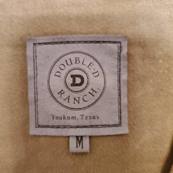 Double D Ranch Yoakum Texas Size M Pale Green Suede Leather Jacket with Studs - Picture 5 of 16